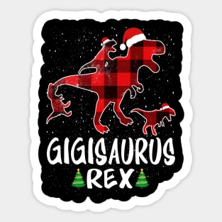 Gigi T Rex Matching Family Christmas Dinosaur Shirt Sticker